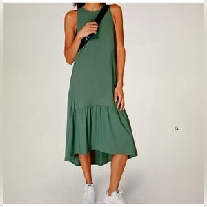 Sweaty Betty racerback Black A-line maxi dress